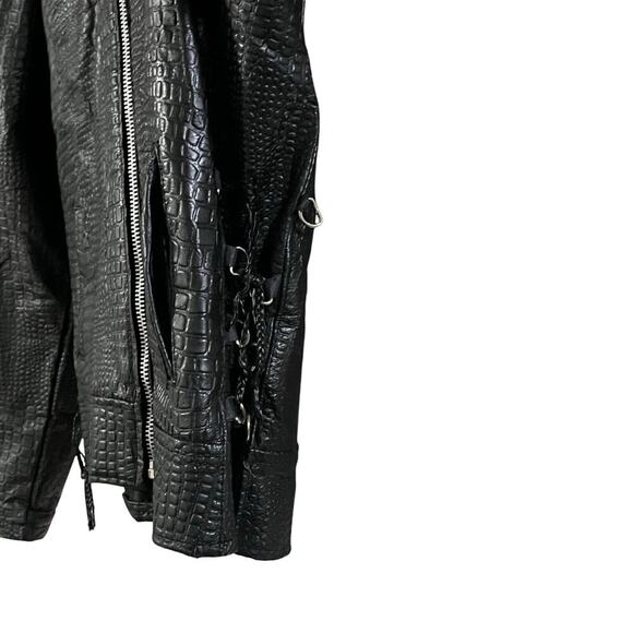 Navarre Leather Company Womens Genuine Buffalo Leather Black Jacket Size XL - Picture 5 of 15